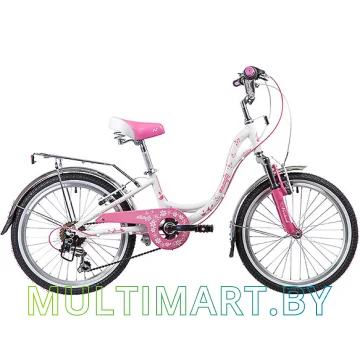 Детский велосипед Novatrack Butterfly 20SH6V.BUTTERFLY.PN9 (белый/розовы, 2019)